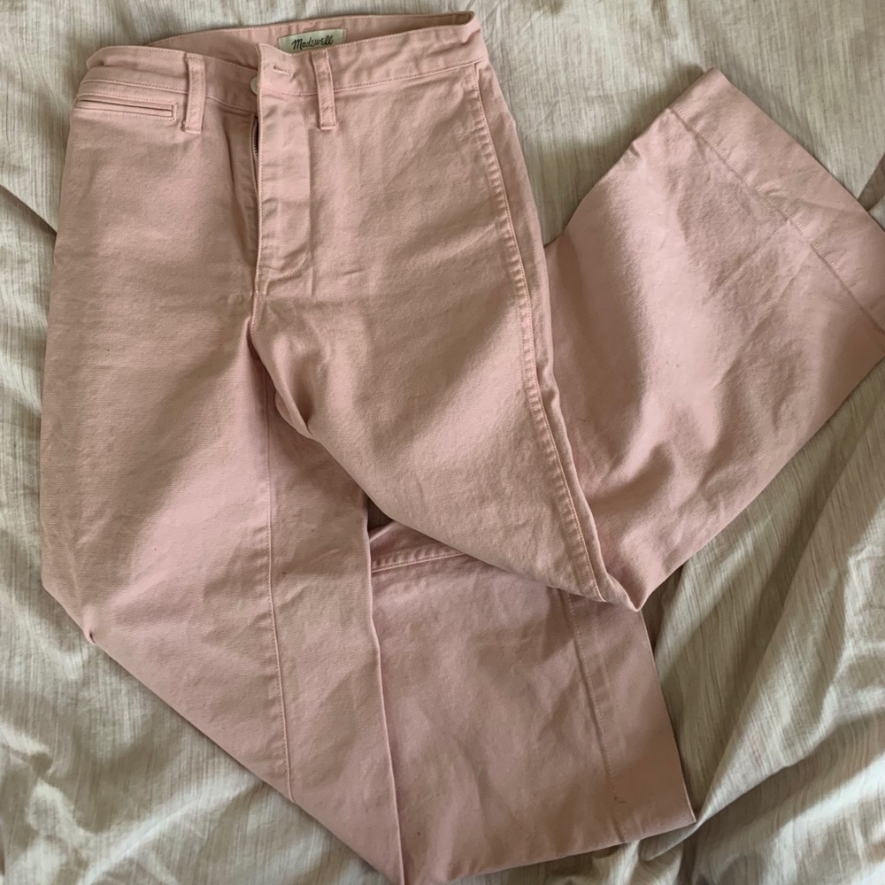 Madewell Pink Wide leg pants